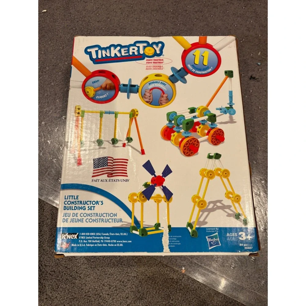 Tinkertoy K'NEX Little‎ Constructor's Building Set 100+ Pieces Ages 3+ 56607 USA